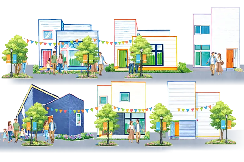 モデルハウスのイラスト